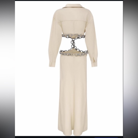 CHRISTOPHER ESBER crystal chain cutout dress US 6 - Picture 5 of 8